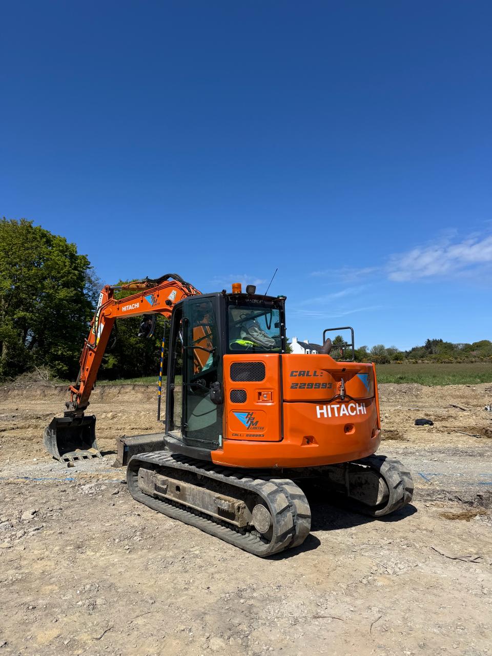 HPM Hitachi excavator plant hire Isle of Man