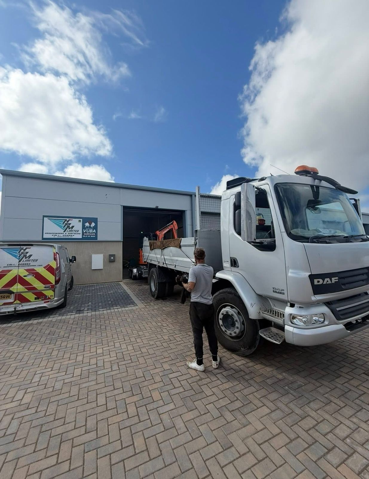 Commercial block paving car park Isle of Man